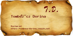 Tombácz Dorina névjegykártya