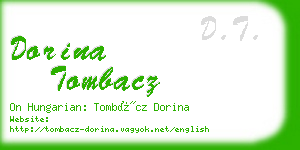 dorina tombacz business card